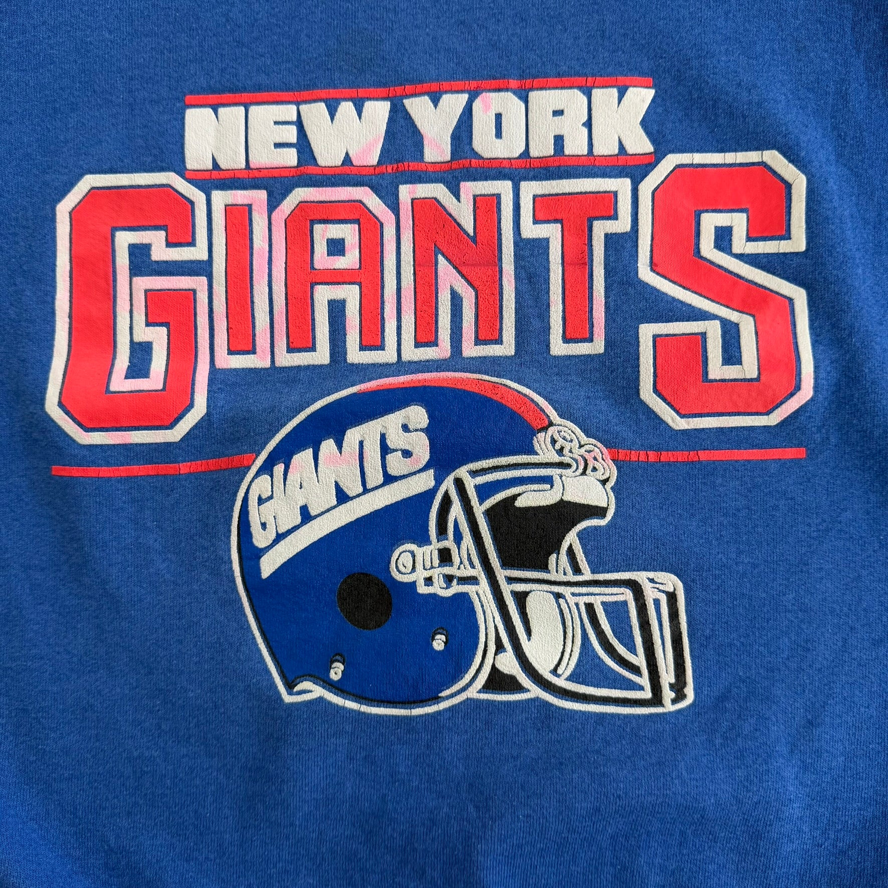 J- Vintage New York Giant NFL Logo & Text Graphic Crewneck - L