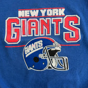 J- Vintage New York Giant NFL Logo & Text Graphic Crewneck - L