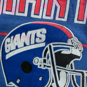 J- Vintage New York Giant NFL Logo & Text Graphic Crewneck - L