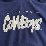 J- Vintage Dallas Cowboys NFL Starter Embroidered Logo & Text Graphic Hoodie - XL