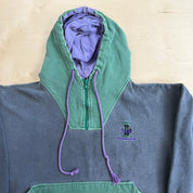 J- Vintage  90s Izod Embroidered Text Choice Of Champions Anorak Pullover Hoodie - M