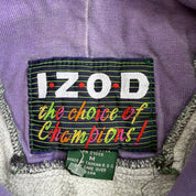 J- Vintage  90s Izod Embroidered Text Choice Of Champions Anorak Pullover Hoodie - M