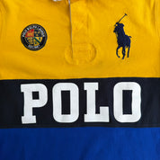 J- Vintage 2010s Polo RL Text & Embroidered Patch Rugby Shirt - L