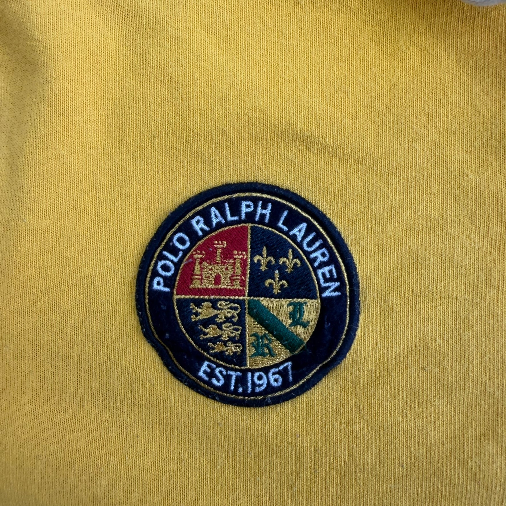 J- Vintage 2010s Polo RL Text & Embroidered Patch Rugby Shirt - L