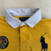 J- Vintage 2010s Polo RL Text & Embroidered Patch Rugby Shirt - L