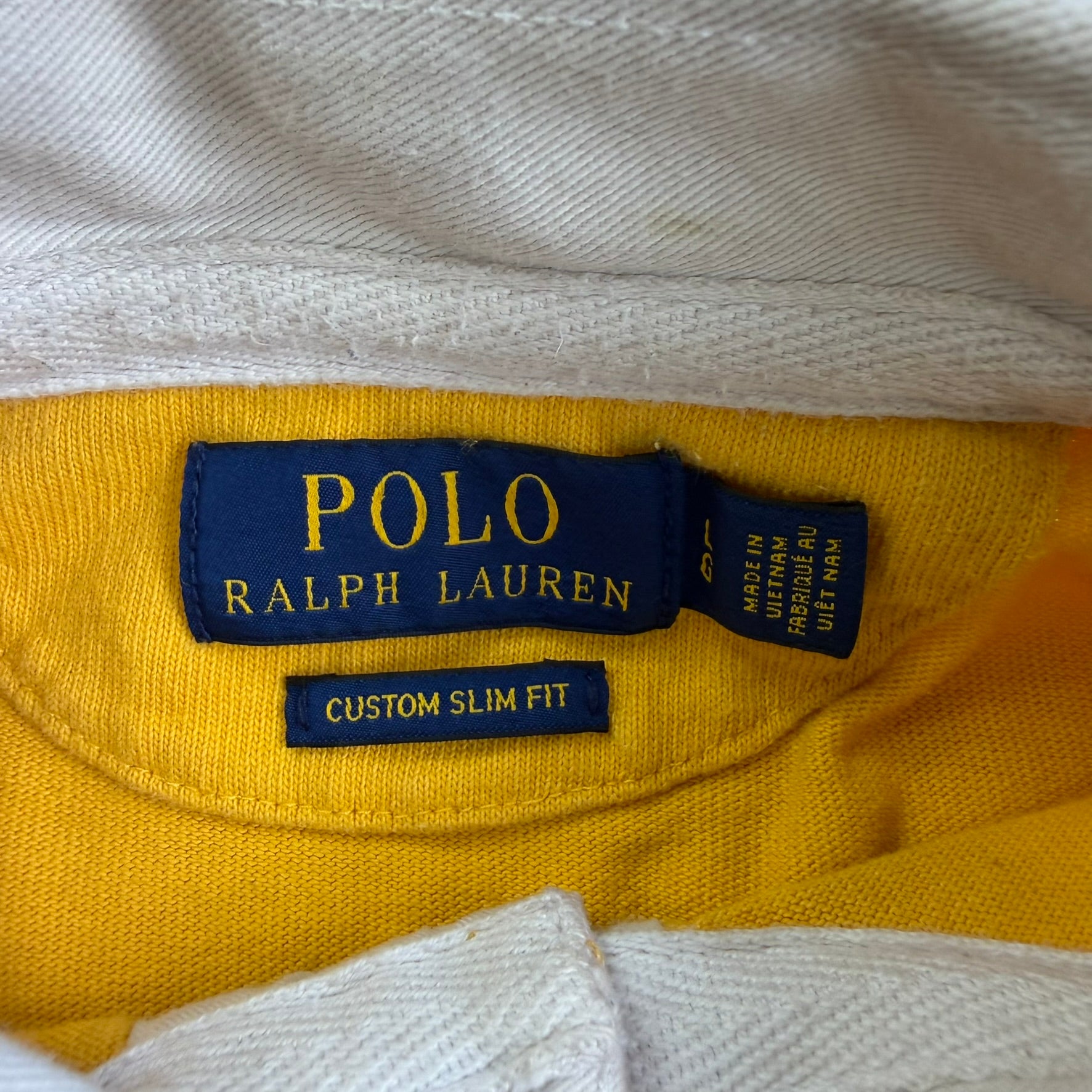J- Vintage 2010s Polo RL Text & Embroidered Patch Rugby Shirt - L