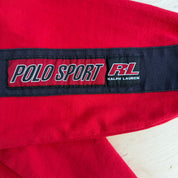 J- Vintage 90s Polo Sport RL Text & USA Flag Rugby Shirt - L