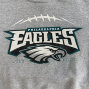 J- Vintage Philadelphia Eagles NFL Text & Logo Graphic Crewneck - XL