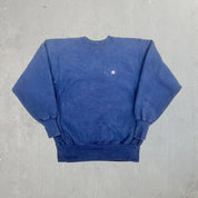 F- Vintage 90s Champion Reverse Weave Made In USA Navy Crewneck