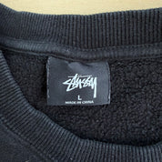 J- Vintage Stussy Gold Cursive Text Logo Crewneck - L