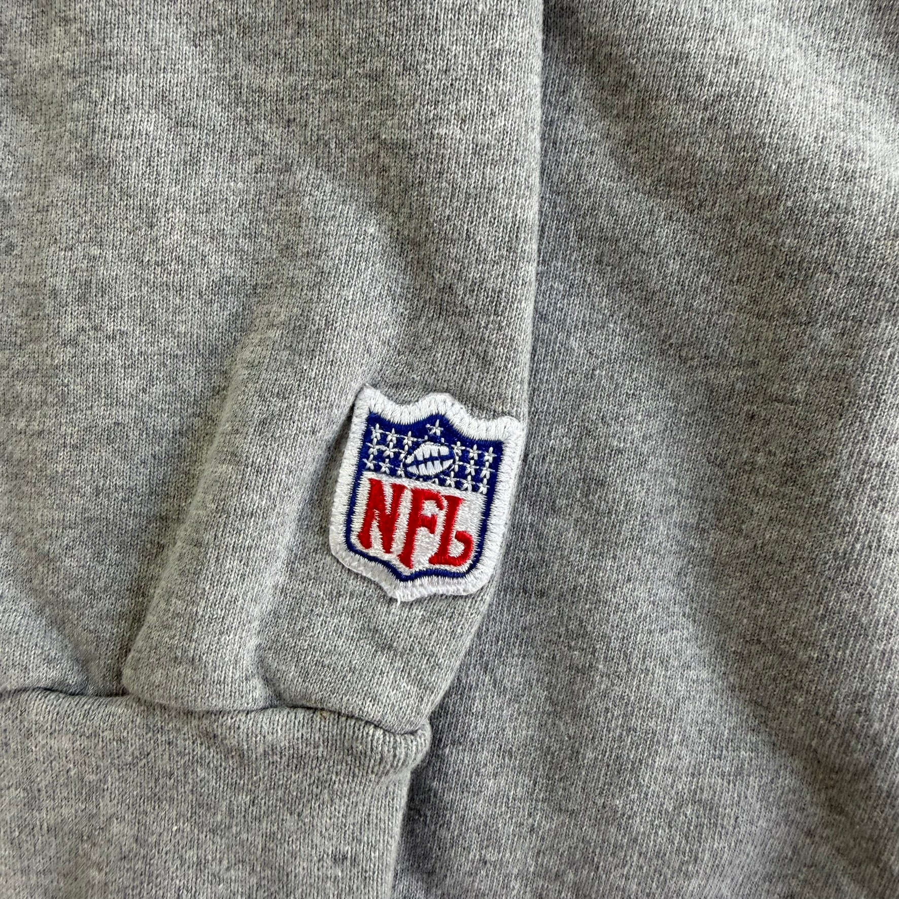 J- Vintage Minnesota Vikings NFL Champion Embroidered Text & Logo Graphic Crewneck - XL