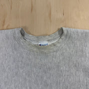 J- Vintage Champion Reverse Weave Embroidered Logo Made In USA Crewneck - 2XL