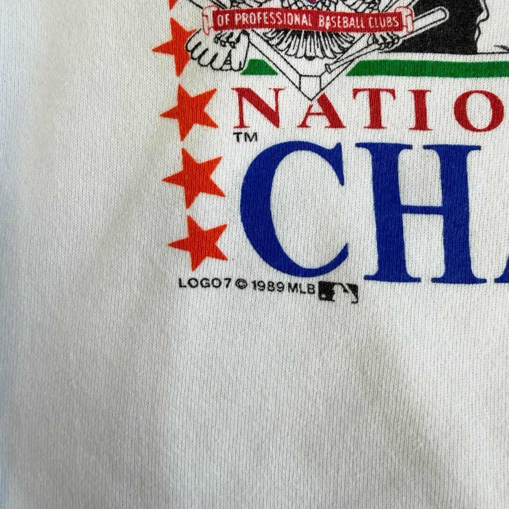 J- Vintage '89 San Francisco Giants MLB World Series Champions Graphic Logo 7 Made In USA Crewneck - XL (fits L)