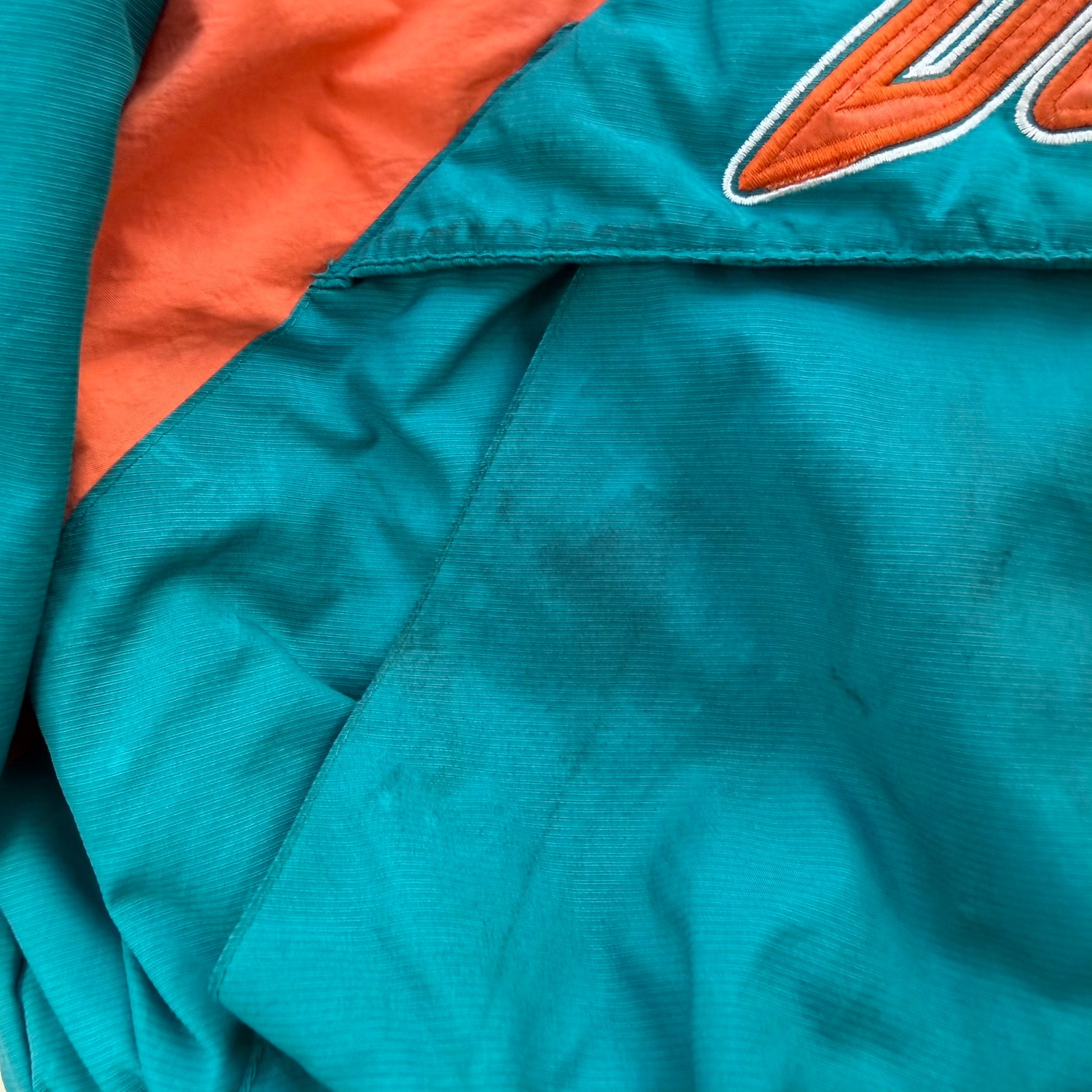 J- Vintage 90s Miami Dolphins NFL Starter Anorak Pullover Winter Jacket - XL
