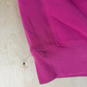 J- Vintage Champion Reverse Weave Graphic Text Pink Hoodie - L