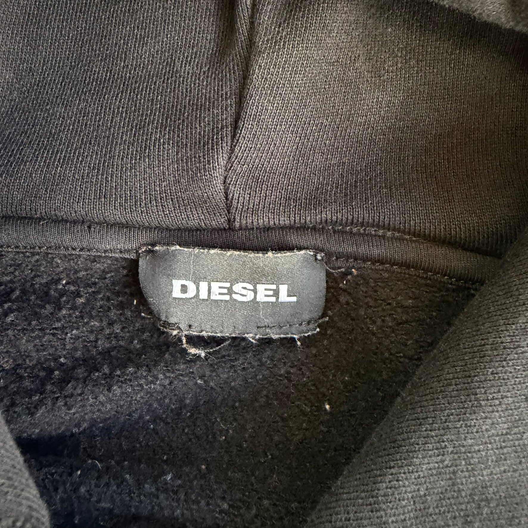 J- Vintage Diesel The Future Is Here Now Embroidered Swirl Hoodie - L