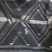 J- 2010s Polo RL Embroidered Logo & All Over Print Patterned Hoodie - M