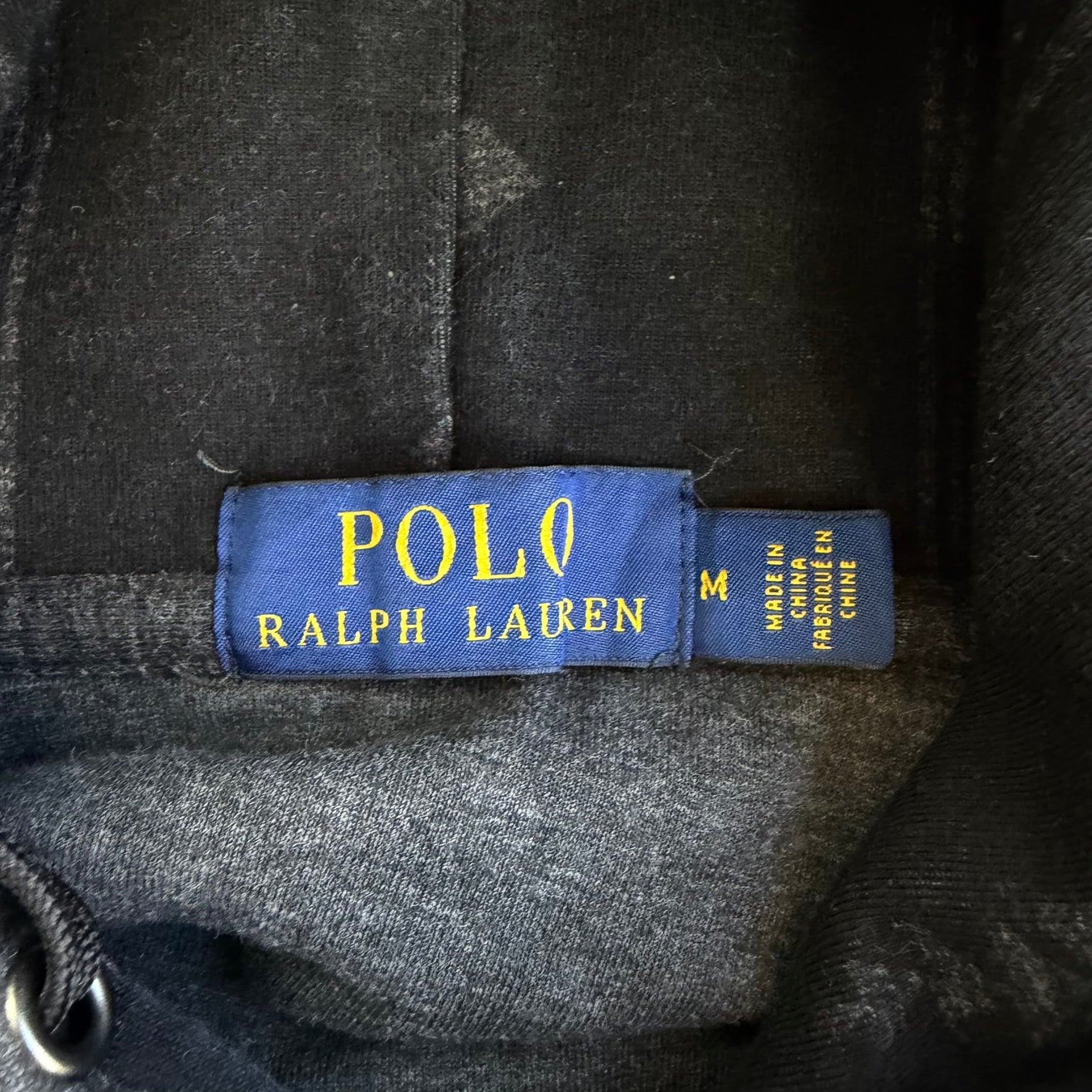 J- 2010s Polo RL Embroidered Logo & All Over Print Patterned Hoodie - M