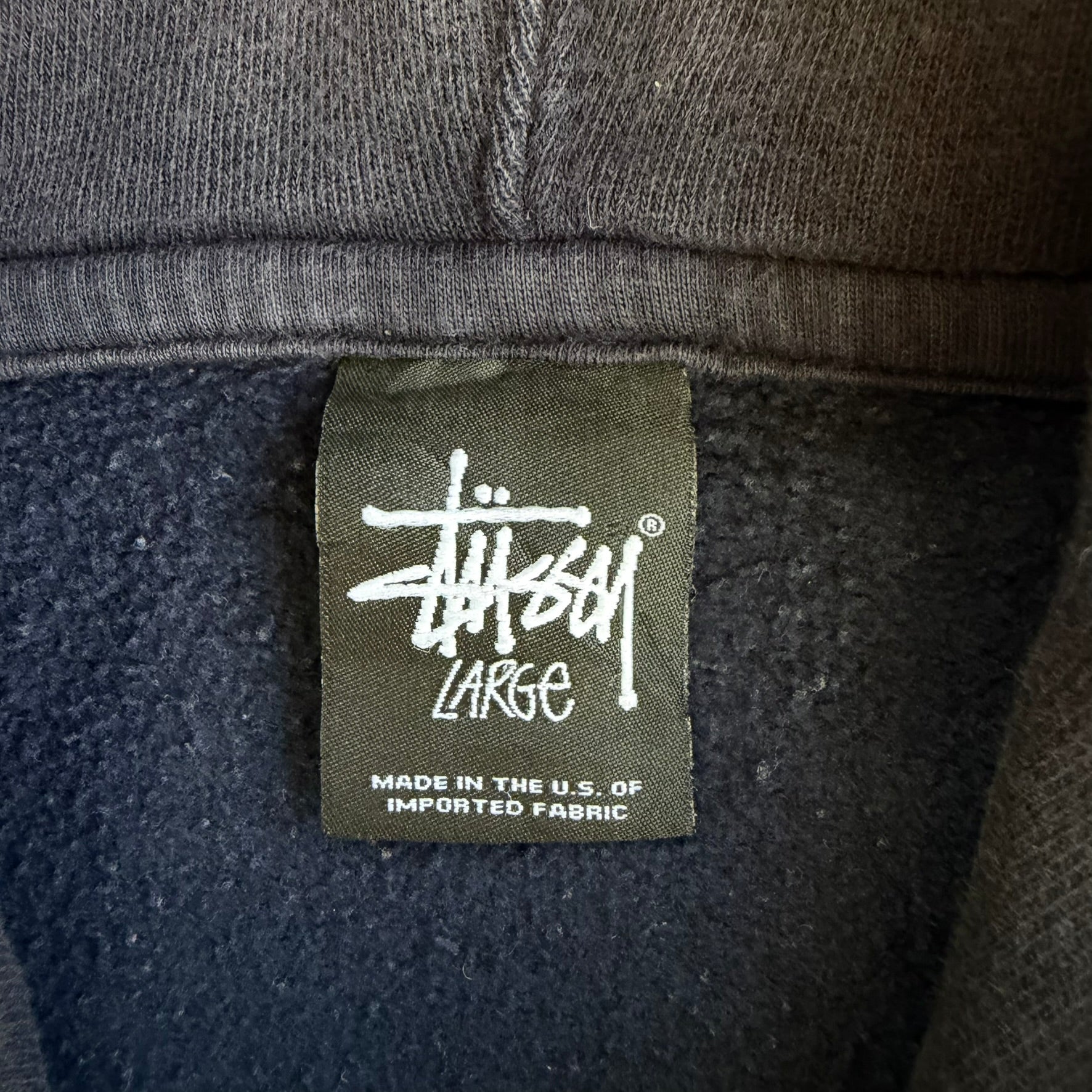 J- Vintage Stussy Ying Yang 8 Ball Graphic Made In USA Hoodie - L