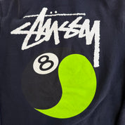 J- Vintage Stussy Ying Yang 8 Ball Graphic Made In USA Hoodie - L