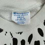 J- Vintage Champion Reverse Weave Cow Spots Crewneck - S