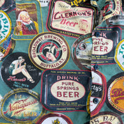 J- Vintage Brewers & Beers Logo All Over Print Button Down Shirt - 2XL
