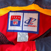Vintage '98 Logo Athletic NFL Super Bowl 32 Embroidered Logo Lightweight Zip Up Jacket - XL