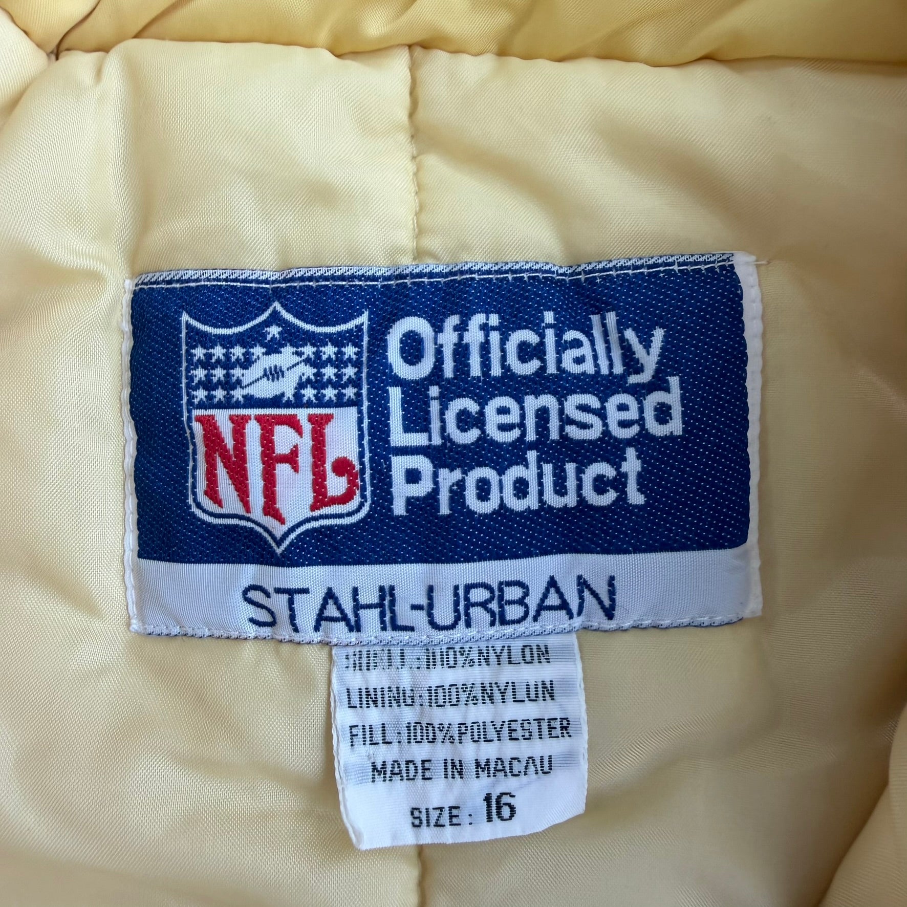 Vintage 90s Youth San Francisco 49ers NFL Removable Sleeves Winter Jacket - 16 (fits Youth S)
