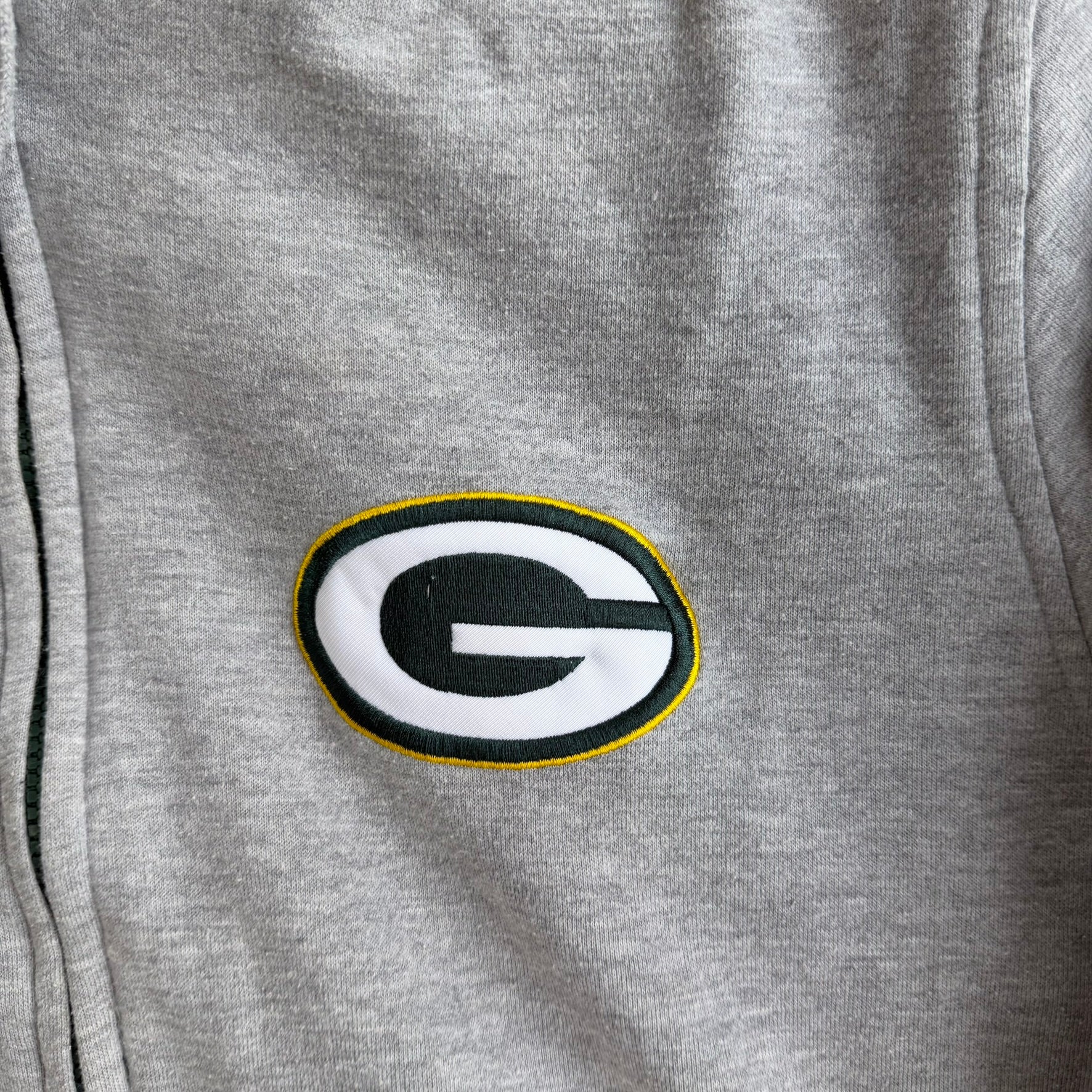 Vintage Green Bay Packers NFL Embroidered Logo Reversible Lightweight Sweatshirt Jacket - XL