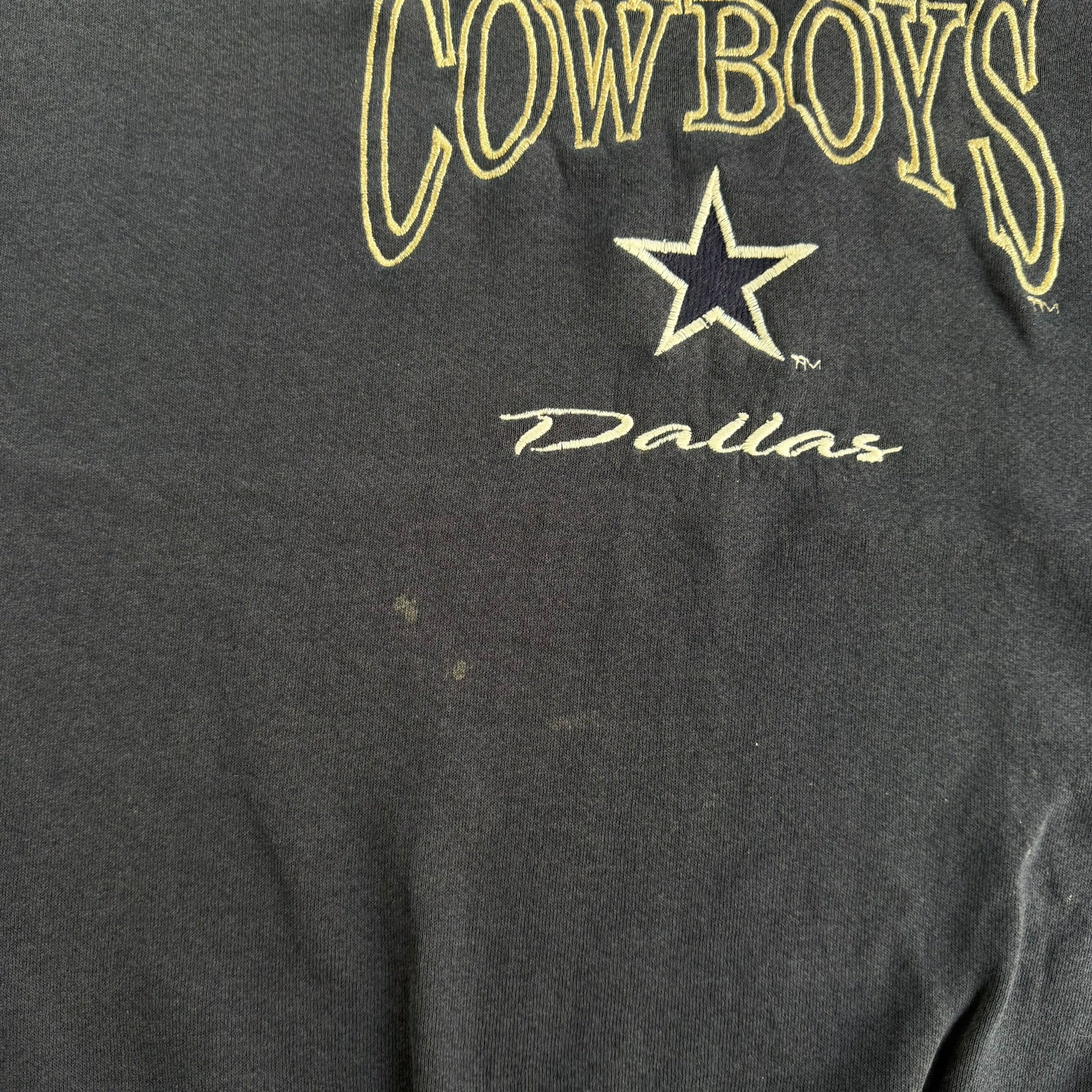 Vintage Dallas Cowboys NFL Lee Embroidered text & Logo Made In USA Crewneck - L