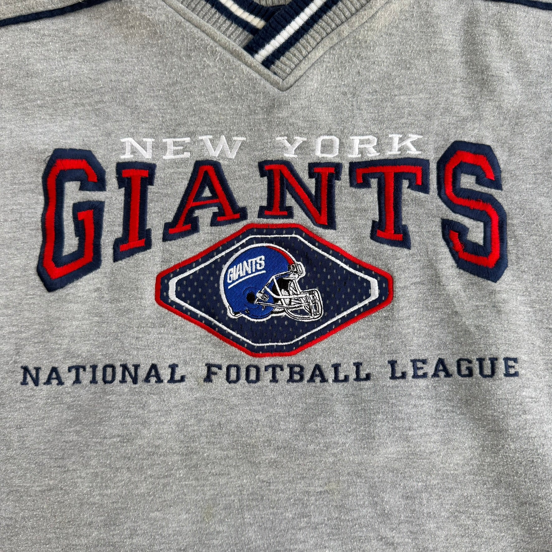 Vintage New York Giants NFL Lee Embroidered Text & Logo Crewneck - 2XL