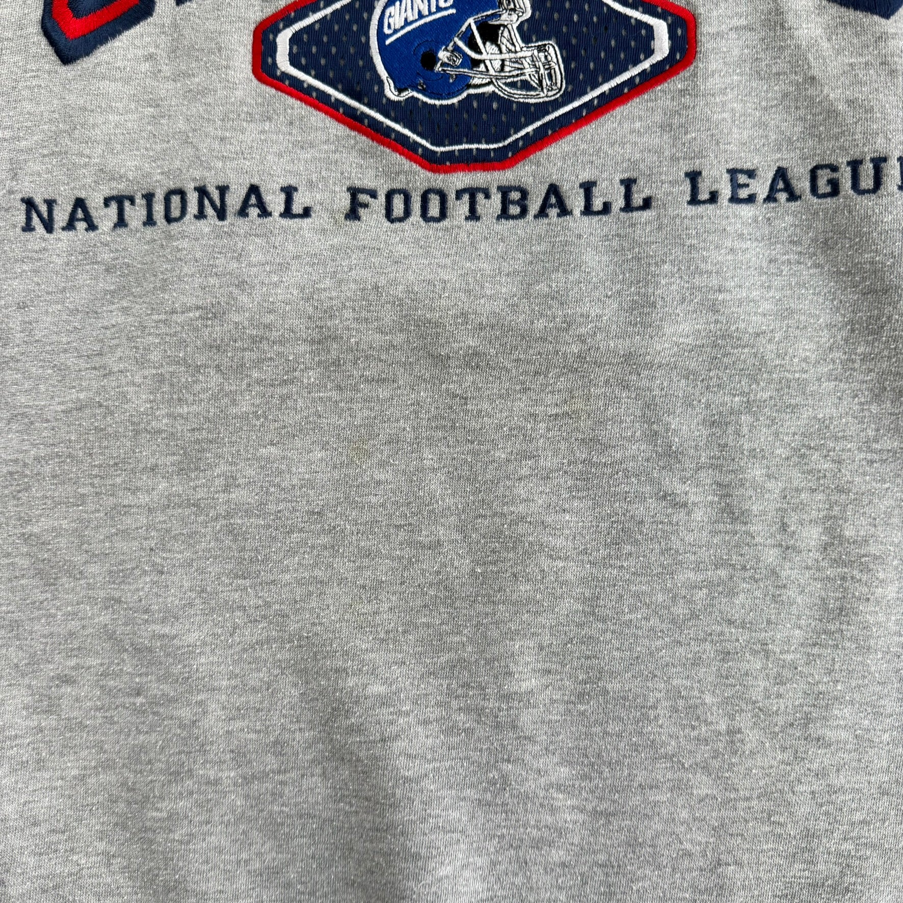Vintage New York Giants NFL Lee Embroidered Text & Logo Crewneck - 2XL
