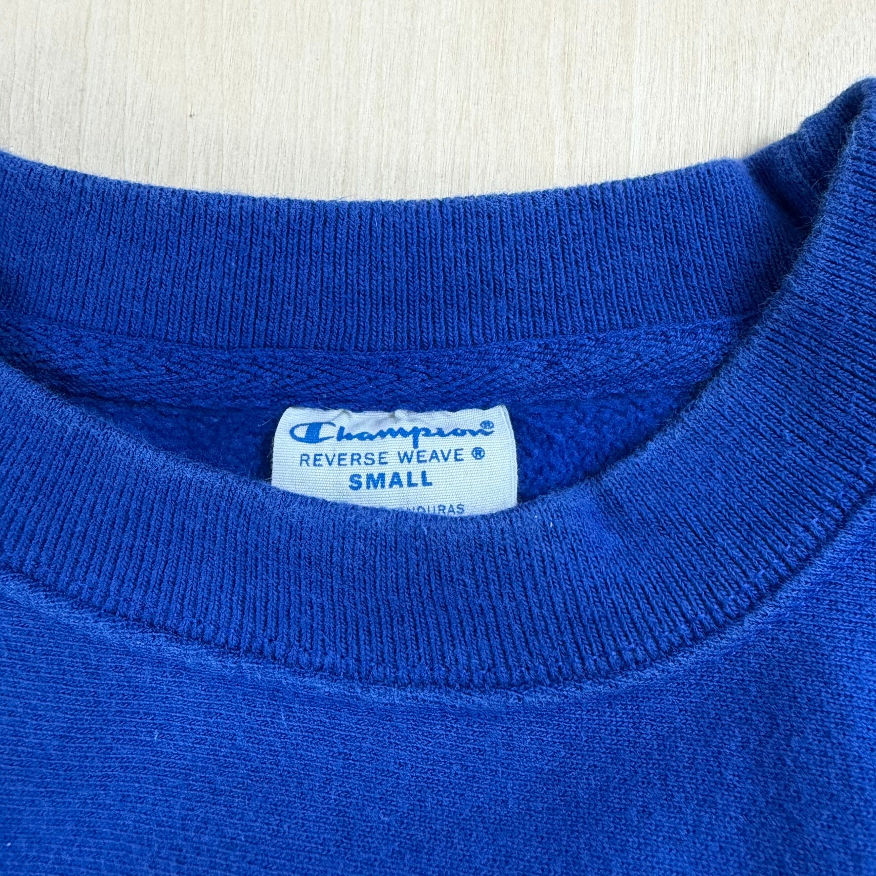 J- Vintage Champion Reverse Weave Block Text Crewneck - S