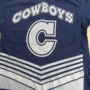 J- Vintage '95 Dallas Cowboys NFL Salem Sportswear Tag Jumbo Print Made In USA Single Stitch Tee - L