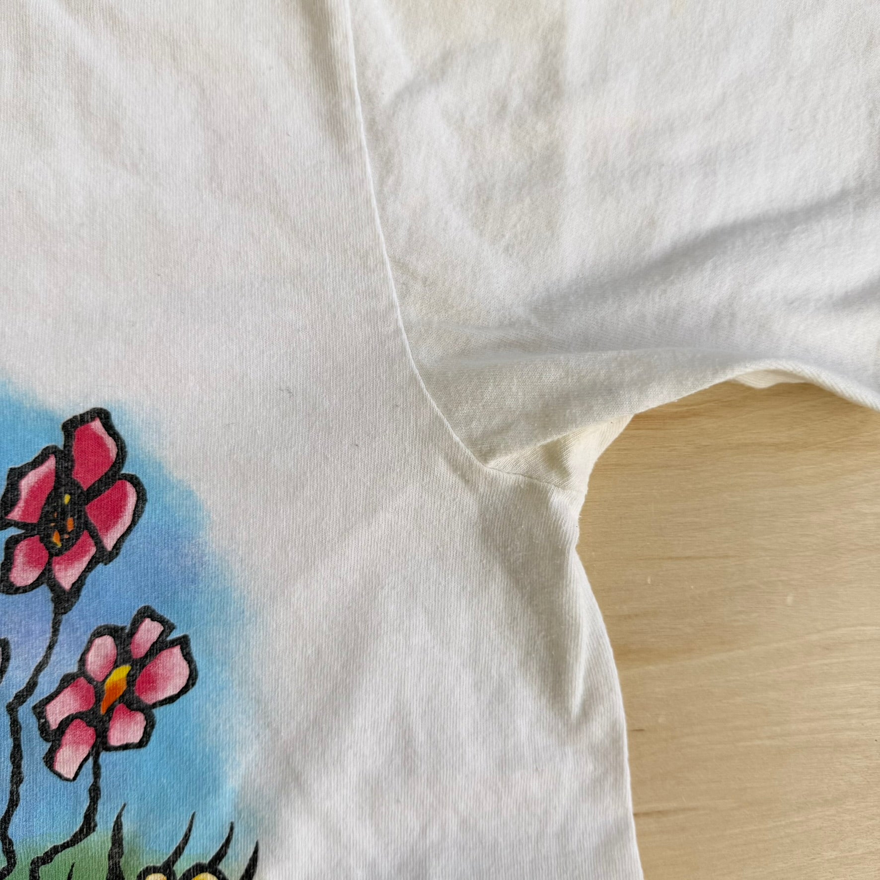 J- Vintage 90s Peanuts Snoopy Friends Are The Flowers Text & Graphic Made In USA Single Stitch Tee - L