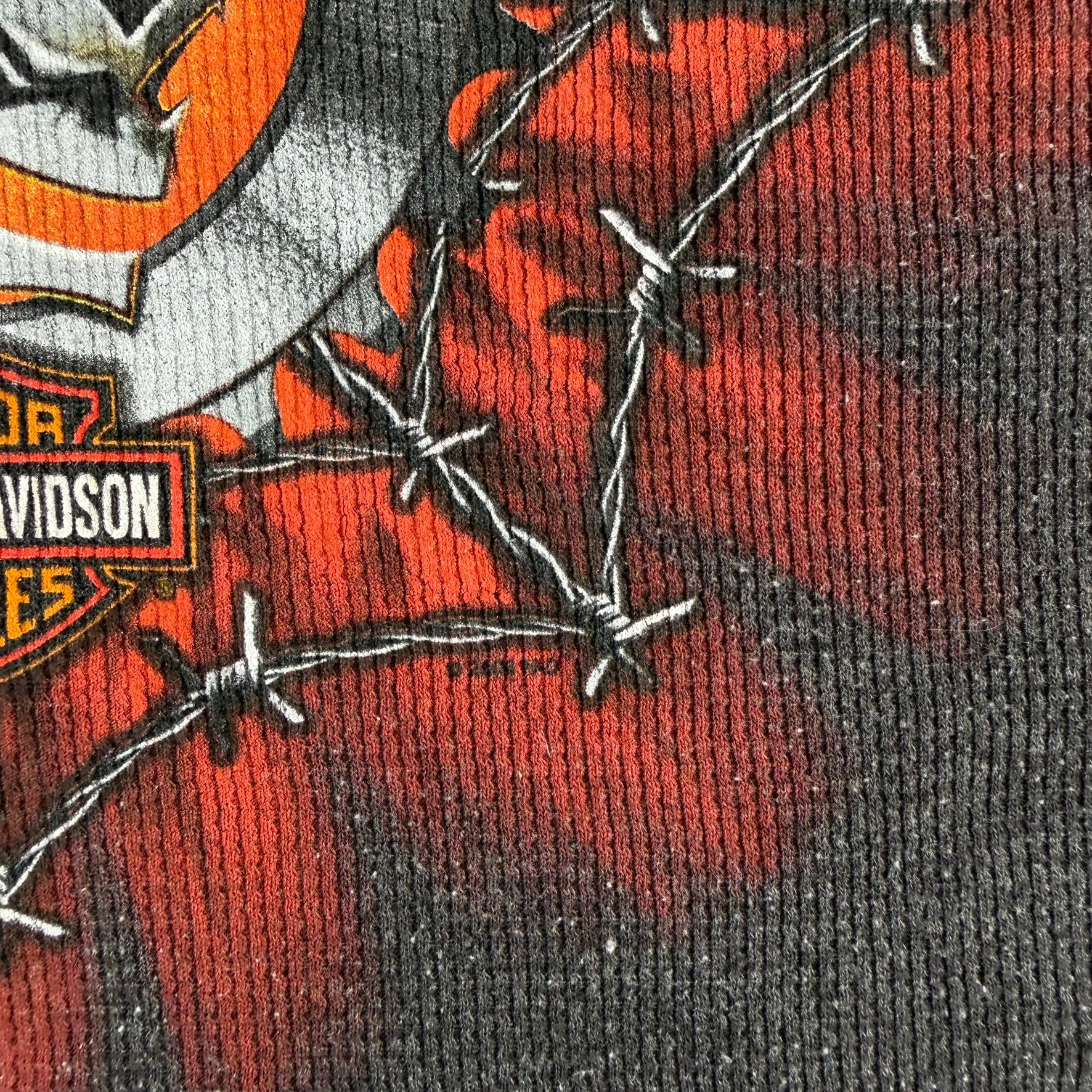 Vintage '06 Harley Davidson Atlanta Georgia Graphic Thermal Long Sleeve Tee - L