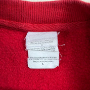 J- Vintage Champion Reverse Weave Embroidered Logo Red Crewneck - L