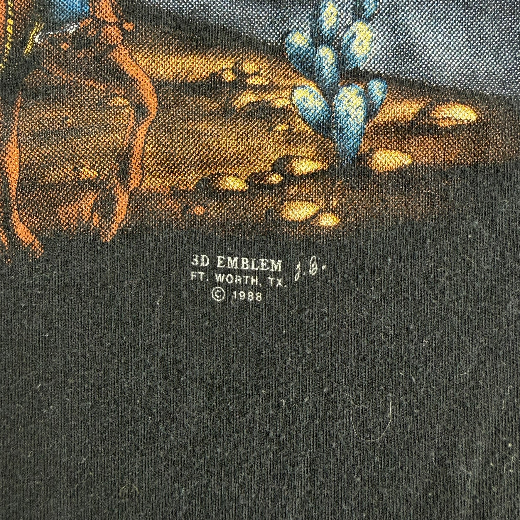 Vintage '88 3D Emblem Road Wrangler Truckers Only Nephi Utah Graphic Made In USA Single Stitch Tee - XL
