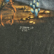 Vintage '88 3D Emblem Road Wrangler Truckers Only Nephi Utah Graphic Made In USA Single Stitch Tee - XL