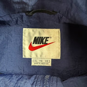 J- Vintage Nike Embroidered Swoosh Navy Zip Up Lightweight Jacket - XL
