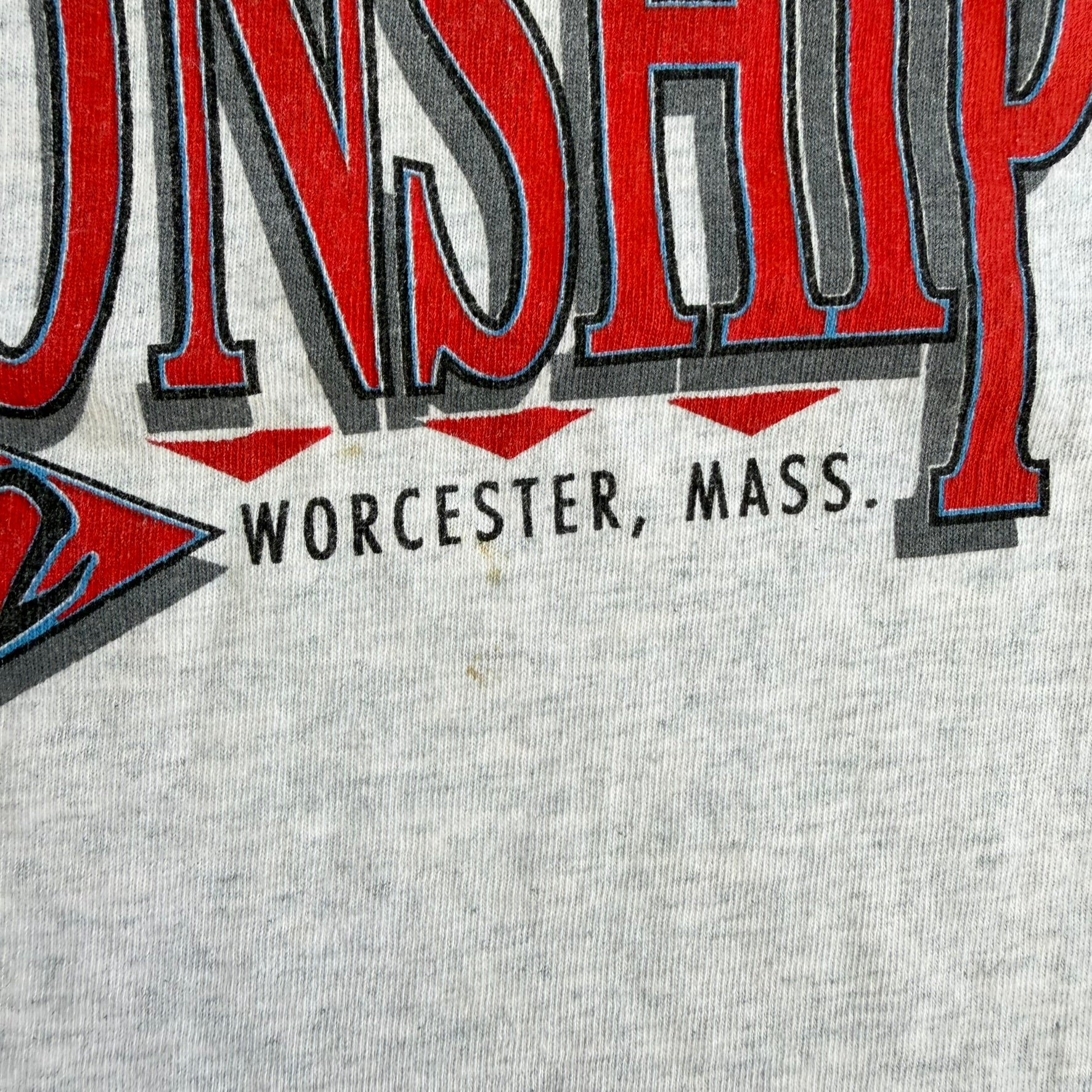 J- Vintage '92 University Of Massachusetts NCAA Basketball Championship Made In USA Single Stitch Tee - XL