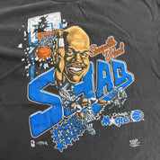 J- Vintage Orlando Magic Shaquille O'Neal Cartoon NBA Graphic Single Stitch Tee - XL