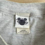 Vintage 90s Disney Catalog Mickey Embroidered Text Made In USA Long Sleeve Henley Tee - L