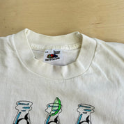 J- Vintage '88 Cowrona Extra Cartoon Beer Single Stitch Tee - L