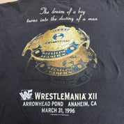 J- Vintage '96 WWE WrestleMania 12 Shawn Michael Heartbreak Kid Picture Single Stitch Tee - XL