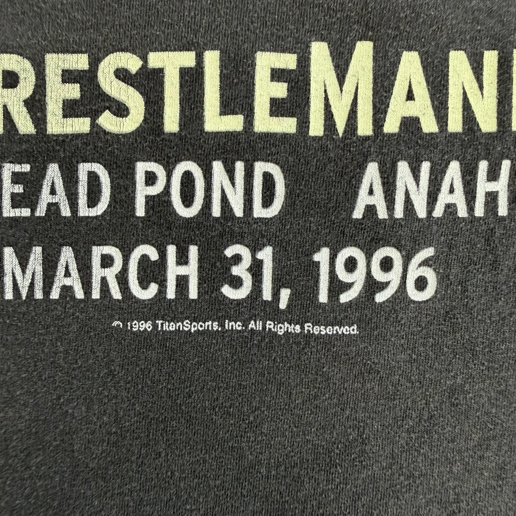 J- Vintage '96 WWE WrestleMania 12 Shawn Michael Heartbreak Kid Picture Single Stitch Tee - XL