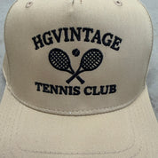 E- HG Tennis Club Tan 5 Panel Hat
