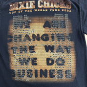 Vintage '03 Dixie Chicks Top Of The World Tour Graphic Giant Tag Made In USA Tee - M