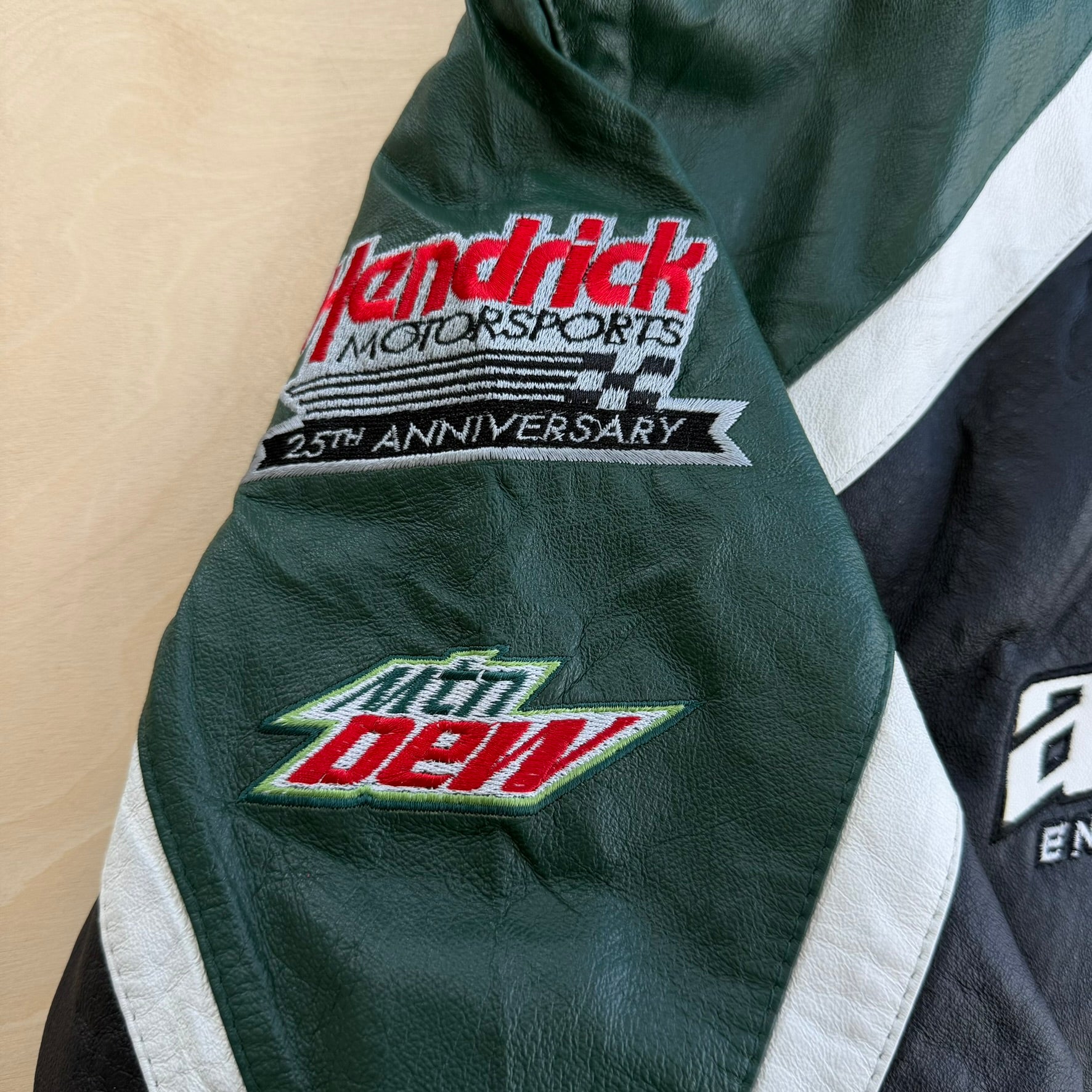 J- Vintage '09 Nascar Sprint Cup Series Dale Earnhardt Jr. Amp Energy Leather Jacket - XL