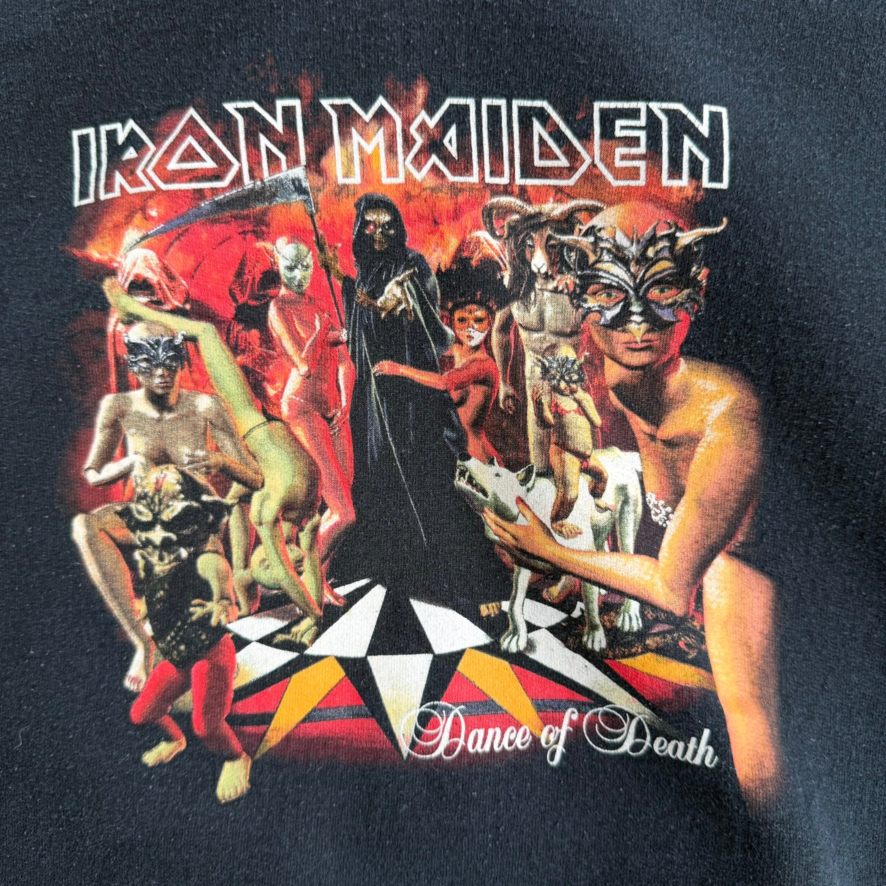 Vintage '03 Iron Maiden Dance Of Death Tour Graphic Artimonde Tag Hoodie - L